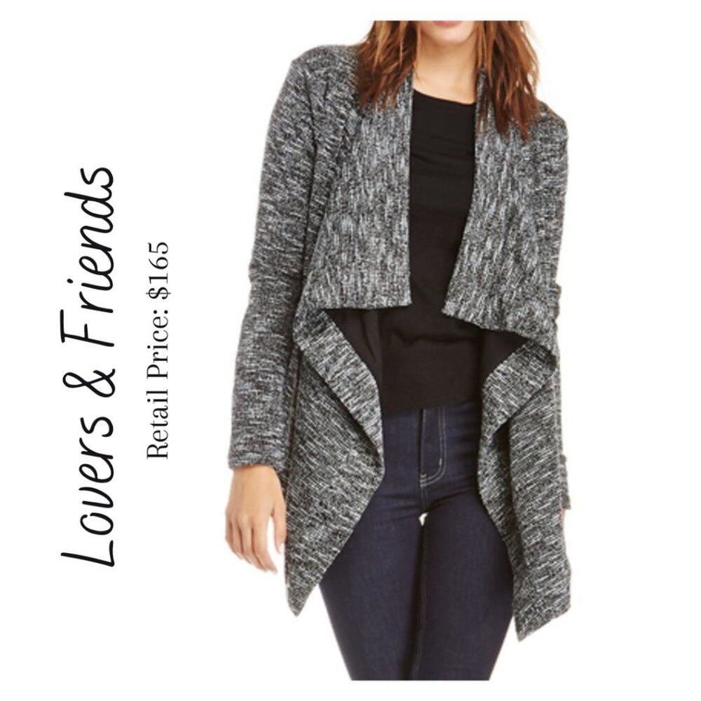 Lovers & Friends Asymmetrical Drape Front Jacket
